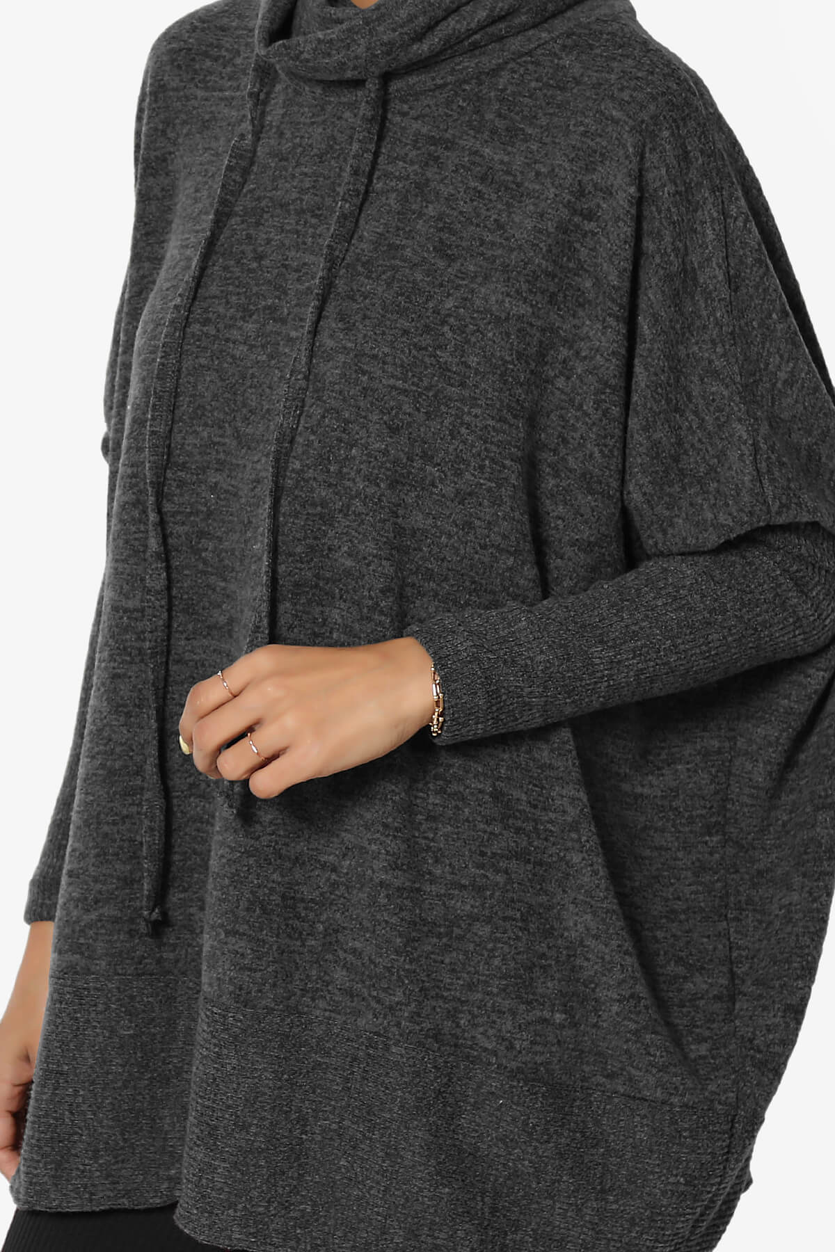 Barclay Cowl Neck Melange Knit Oversized Sweater