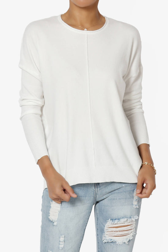 Carolina Long Sleeve Relaxed Fit Knit Top IVORY_1