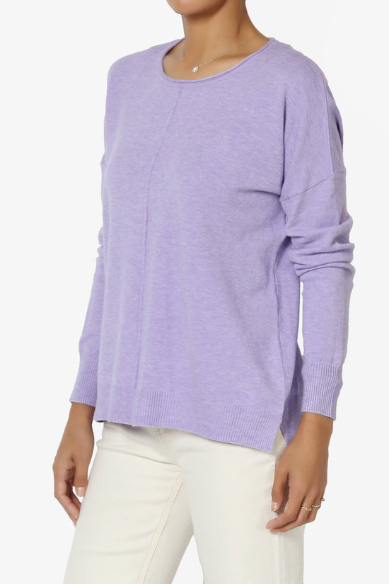 Carolina Long Sleeve Relaxed Fit Knit Top LAVENDER_3