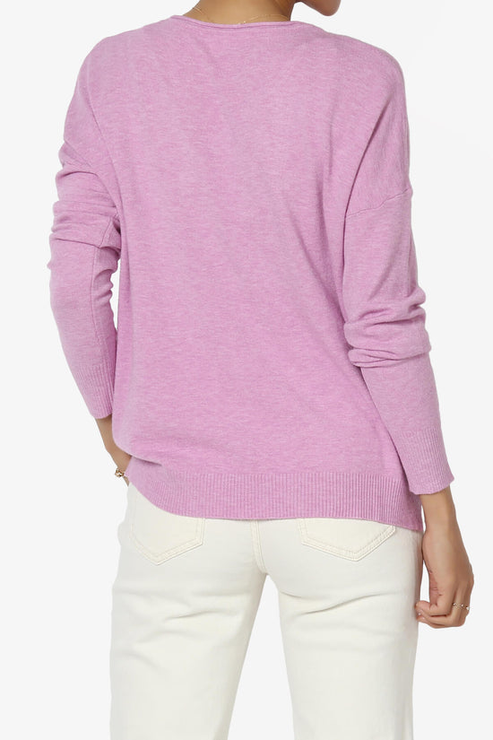 Carolina Long Sleeve Relaxed Fit Knit Top MAUVE_2