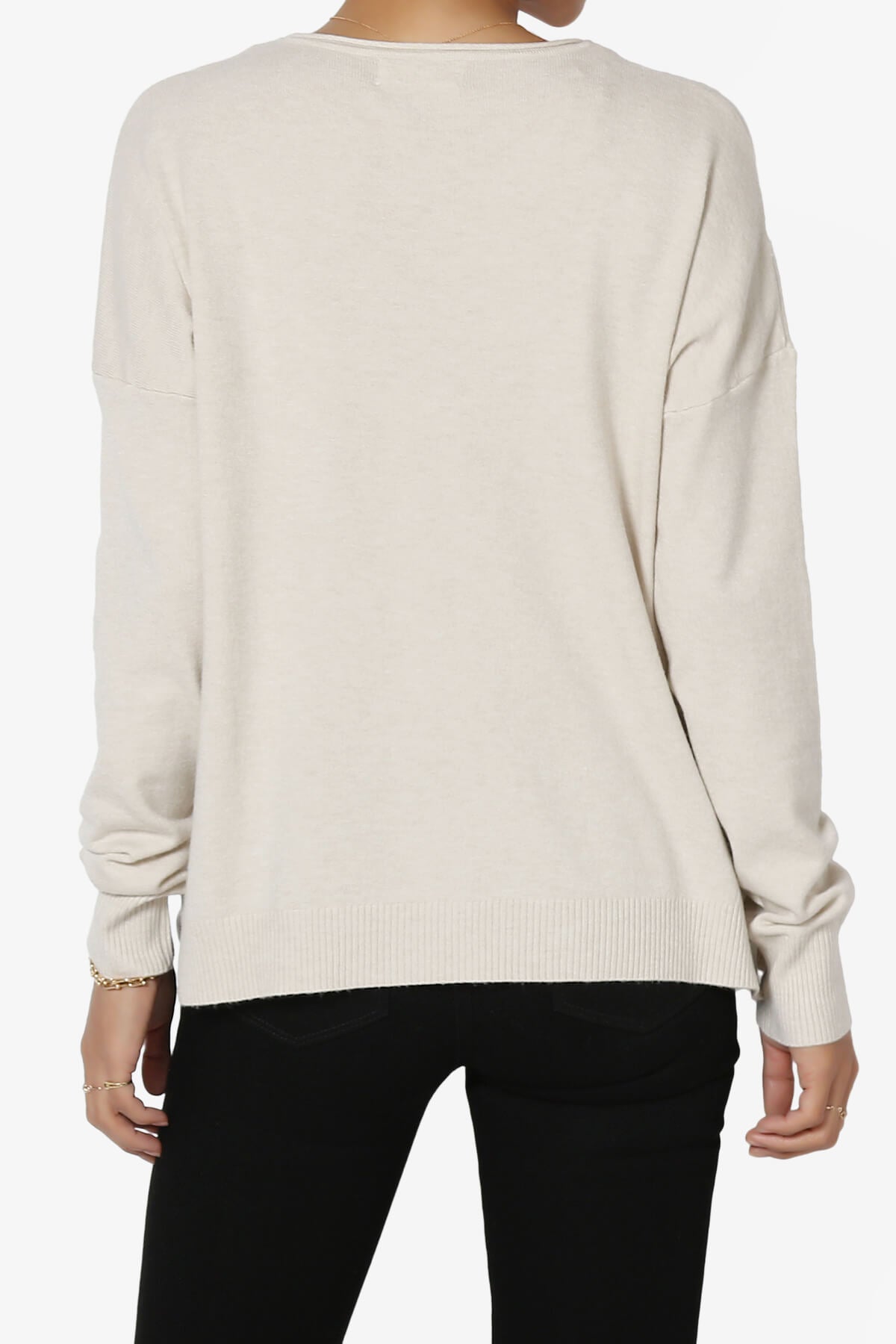 Carolina Long Sleeve Relaxed Fit Knit Top SAND BEIGE_2