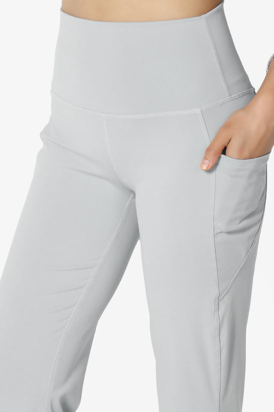 Gemma Athletic Pocket Flare Yoga Pants LIGHT GREY_5