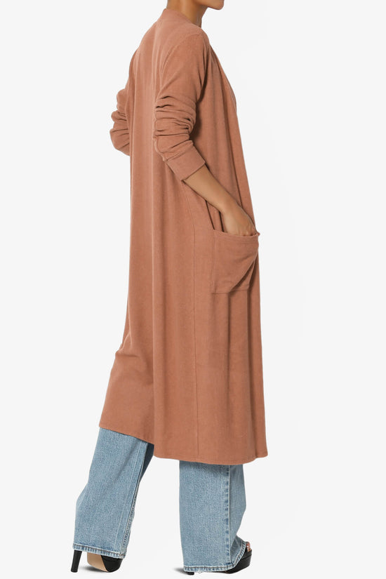 Noelle Extra Long Duster Knit Cardigan CAMEL_4