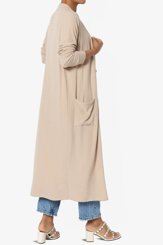 Noelle Extra Long Duster Knit Cardigan SAND_4