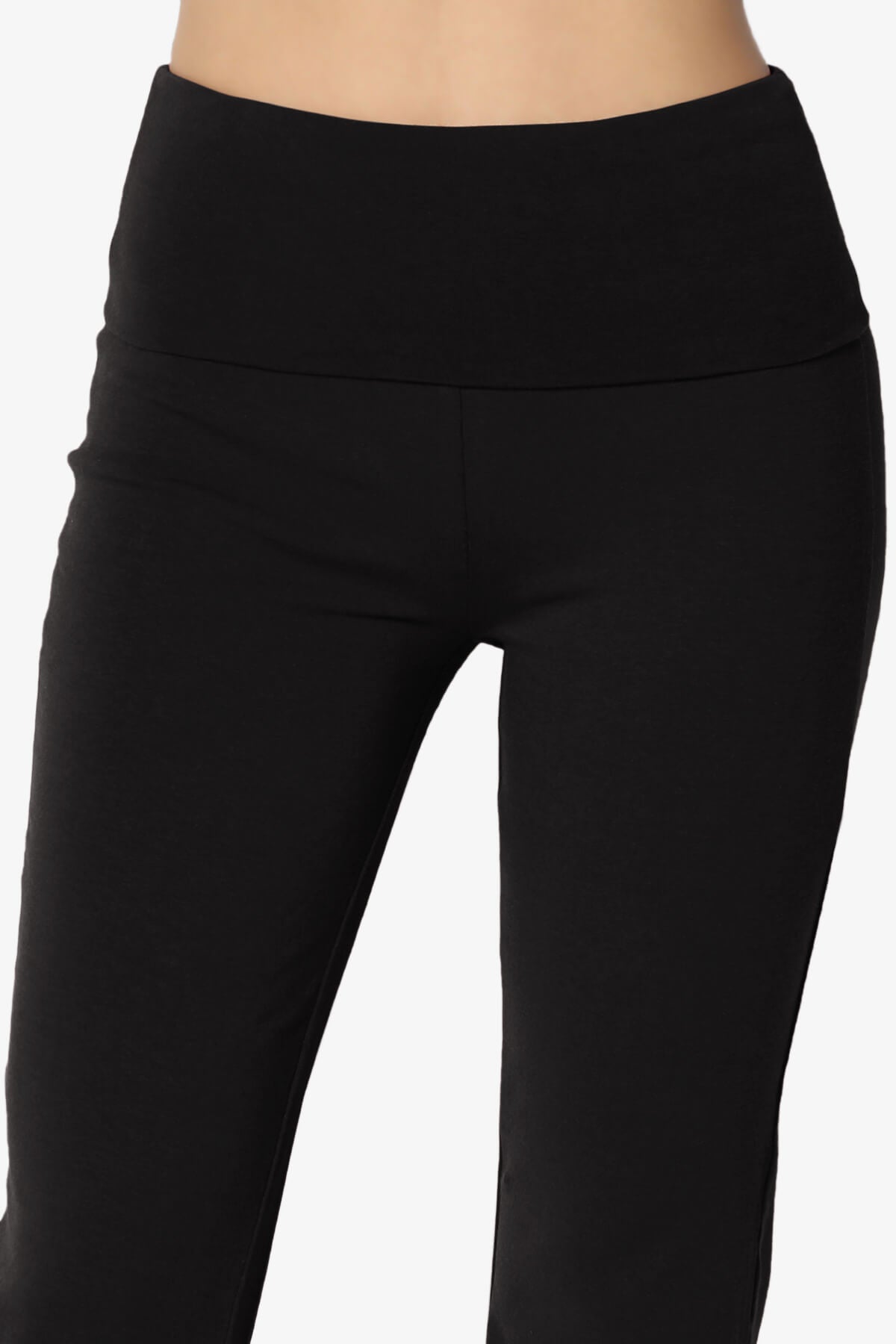 Sara Foldover Waist Yoga Pants BLACK_5