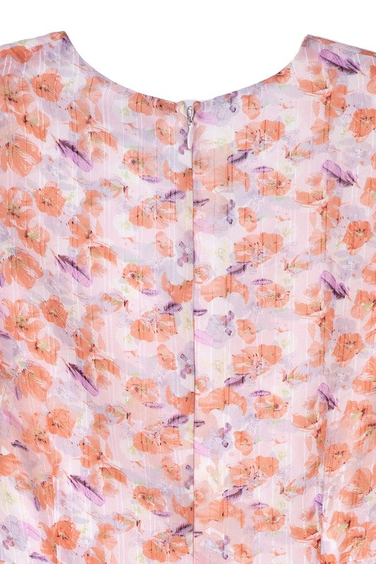 Lilou Floral Print V neck maxi dress