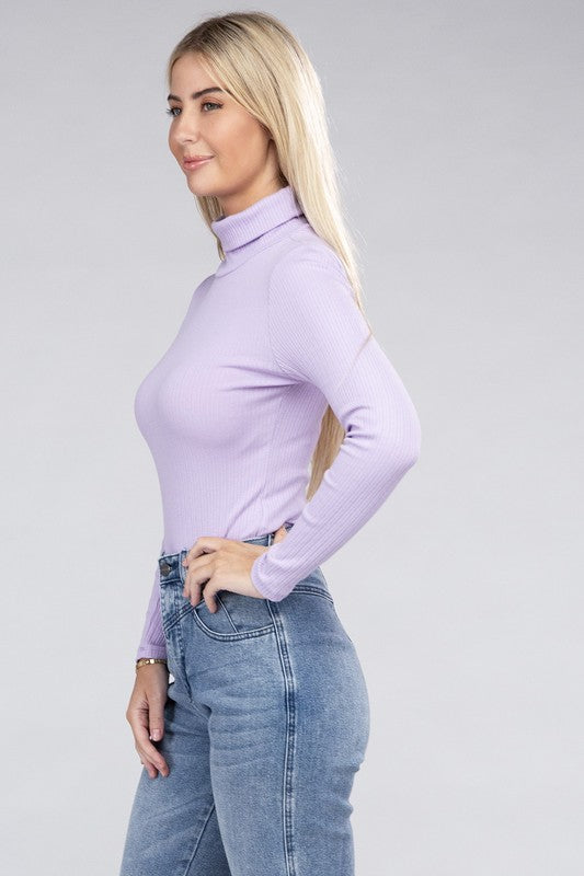 Ambiance Apparel Long-Sleeve Turtleneck Bodysuit