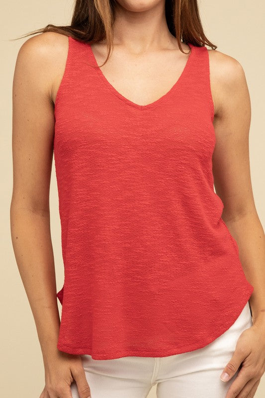 ZENANA V Neck Sleeveless Cami Top