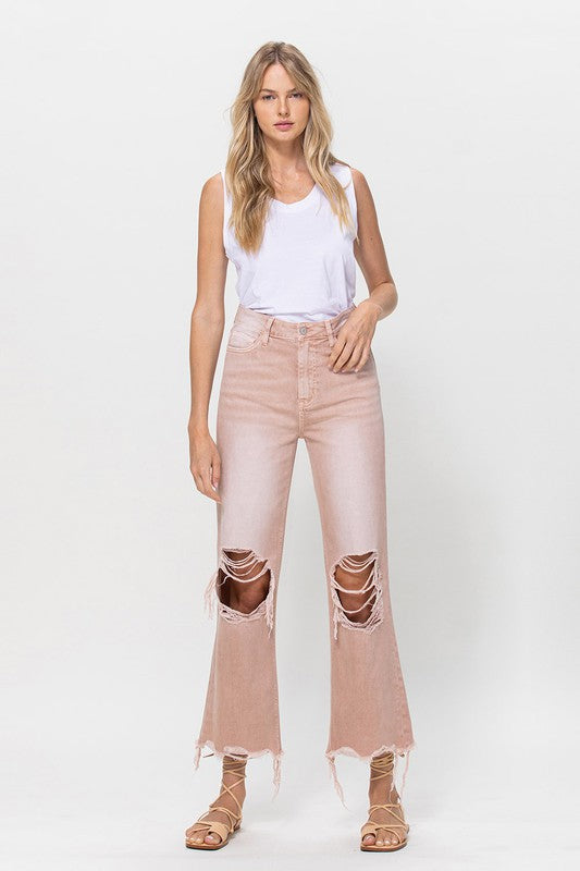 Load image into Gallery viewer, VERVET by Flying Monkey 90&amp;#39;s Vintage Crop Flare Jeans
