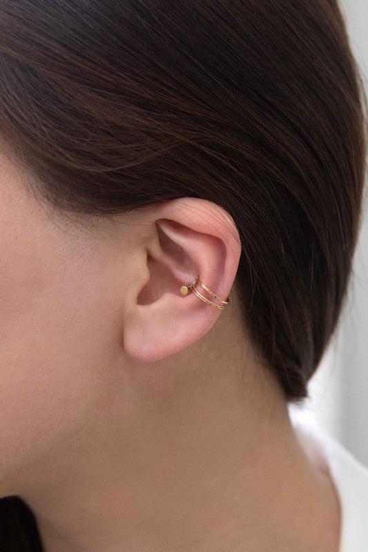Load image into Gallery viewer, Lovoda Double the Gold Ear Cuff
