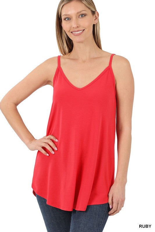 ZENANA Front and Back Reversible Spaghetti Cami