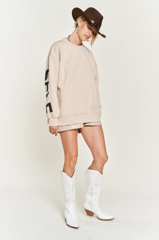 Jade By Jane Printed oversized sweatshirts