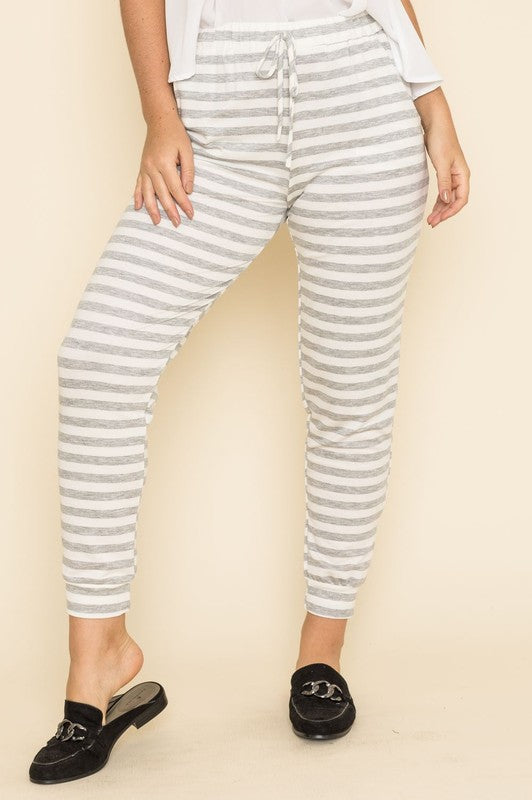 EG fashion Stripe Drawstring Jogger