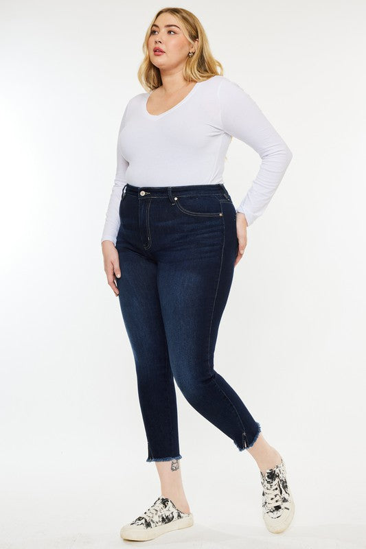 Kan Can Plus High Rise Ankle Skinny Jeans