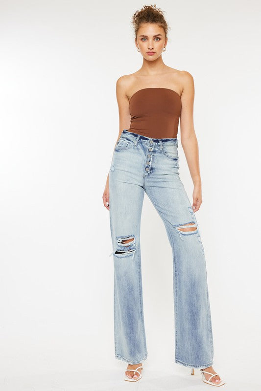 Kan Can Ultra High Rise 90's Flare Jeans