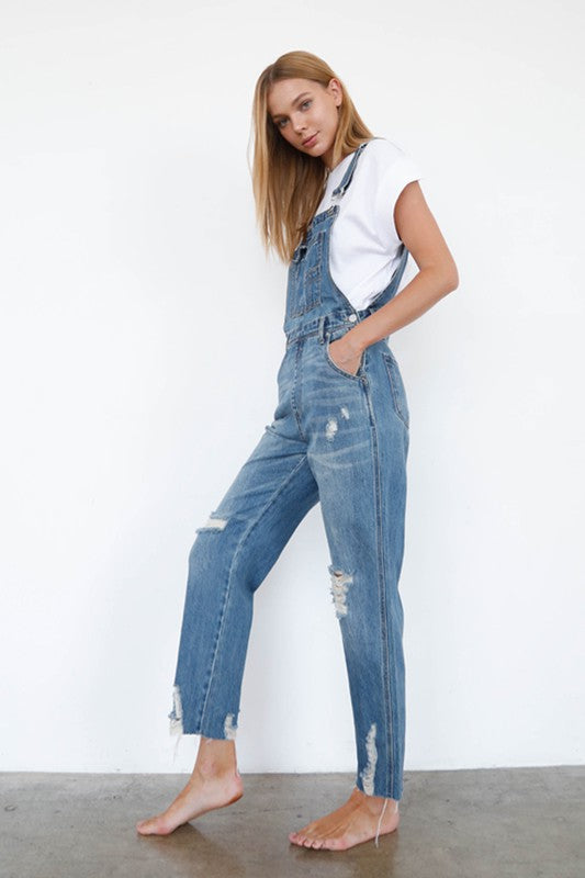 Insane Gene SLIM STRAIGHT DENIM OVERALLS