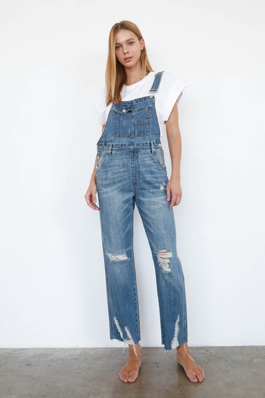 Insane Gene SLIM STRAIGHT DENIM OVERALLS