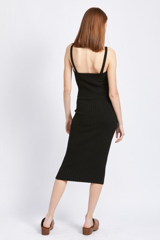 Emory Park SPAGHETTI STRAP BODYCON MIDI DRESS