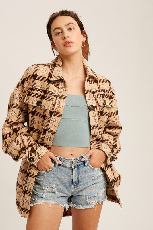 Load image into Gallery viewer, Listicle Oversized Plaid Soft Sherling Shacket
