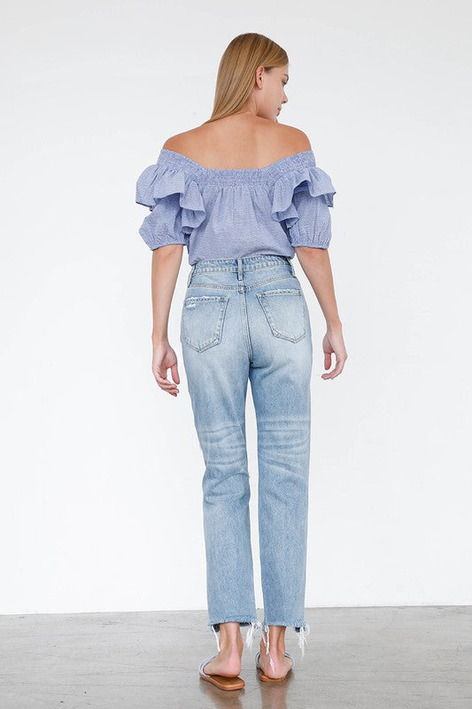 Denim Lab USA High Waist Mom Jeans