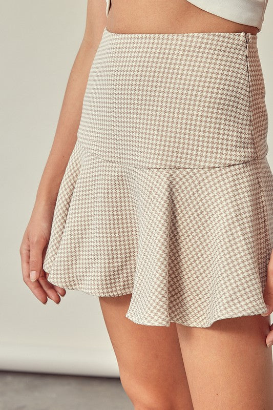 Mustard Seed Junior Checkered A-Line Skort