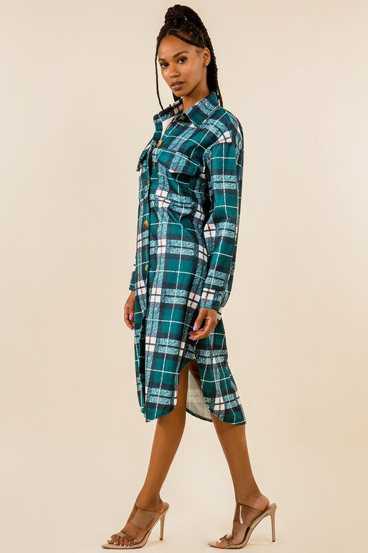 By Claude SEXY PATTERN SHIRT DRESS