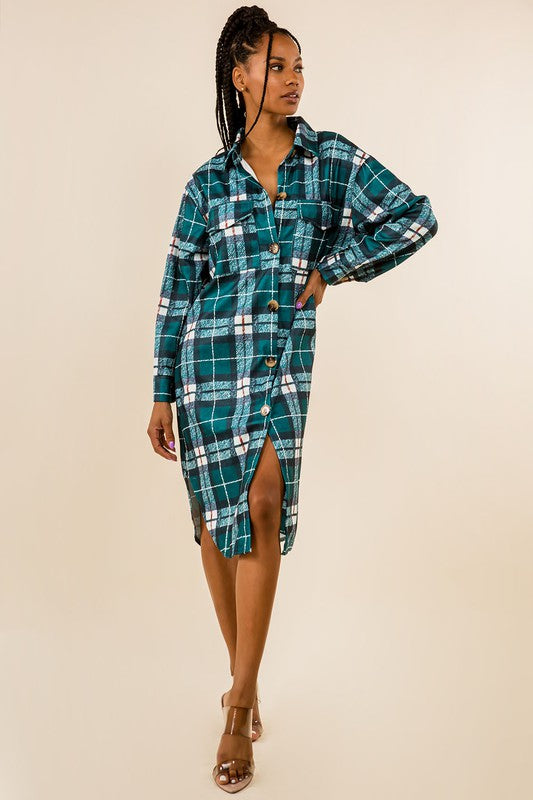 By Claude SEXY PATTERN SHIRT DRESS