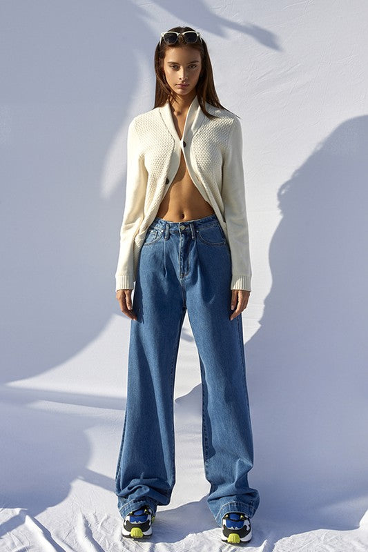 Insane Gene HIGH RISE WIDE LEG JEANS