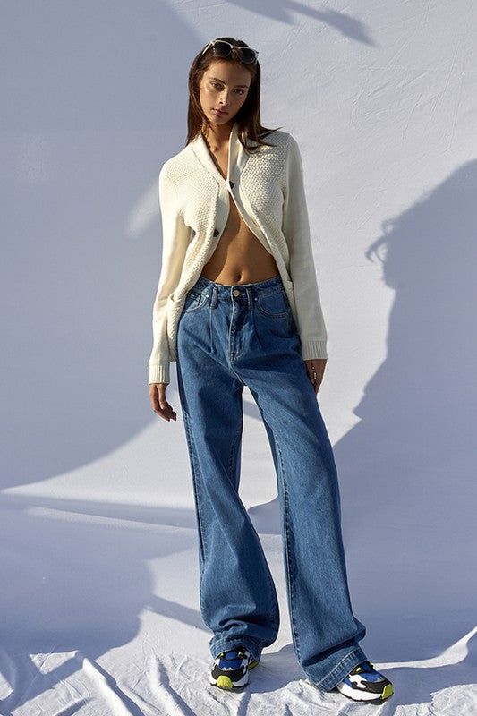 Insane Gene HIGH RISE WIDE LEG JEANS