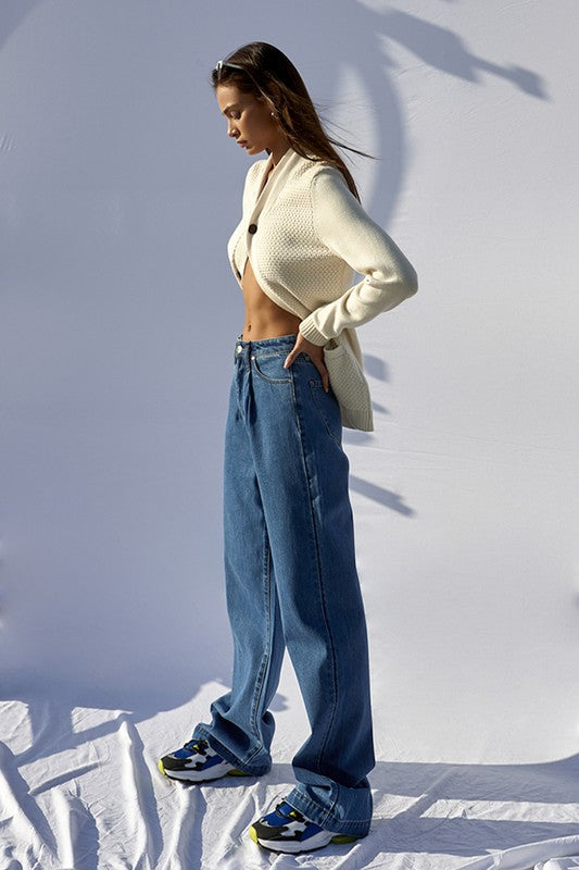 Insane Gene HIGH RISE WIDE LEG JEANS