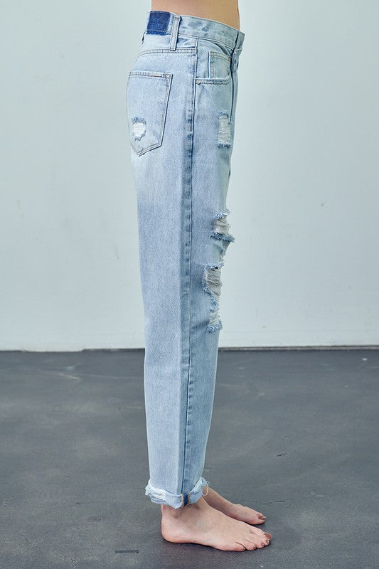 Denim Lab USA Crossover Boyfriend Jeans