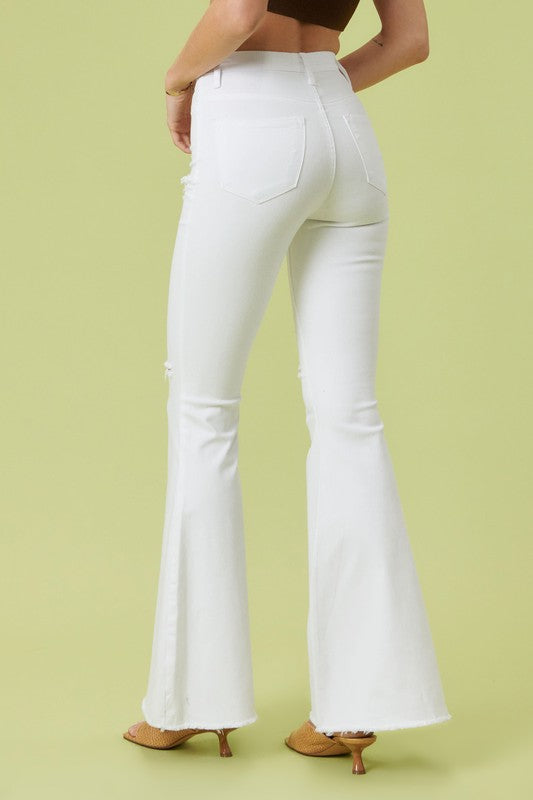 Vibrant M.i.U High Rise Flare jEANS