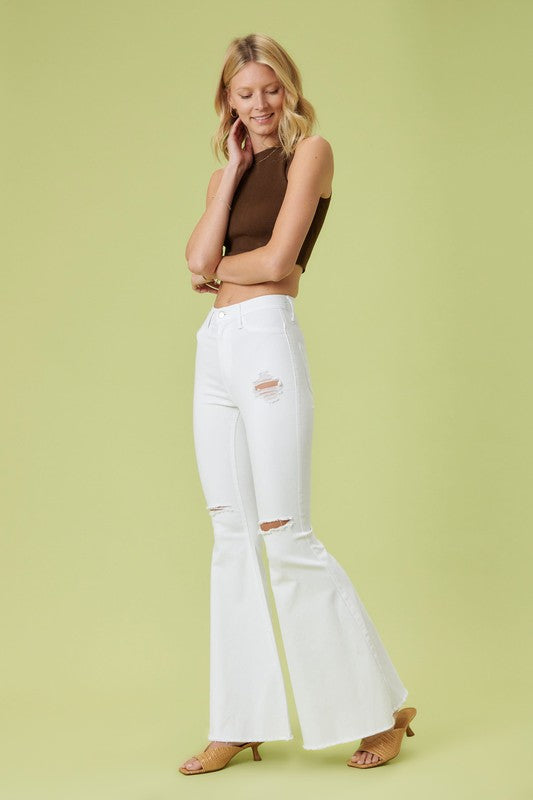 Vibrant M.i.U High Rise Flare jEANS