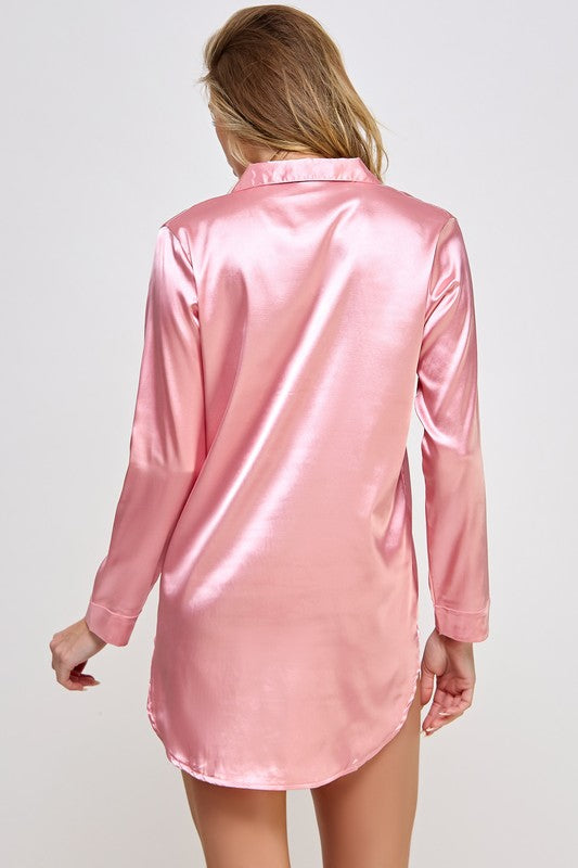 BE WICKED Kimberly Satin Sleepshirt