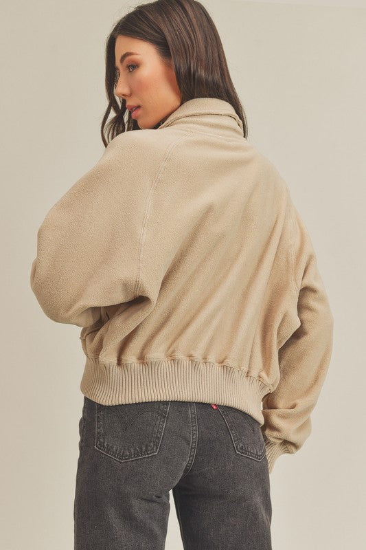 Aemi + Co So Cozy Oversized Bomber Jacket