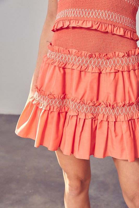 Do + Be Collection Junior Tiered Ruffle Skirt