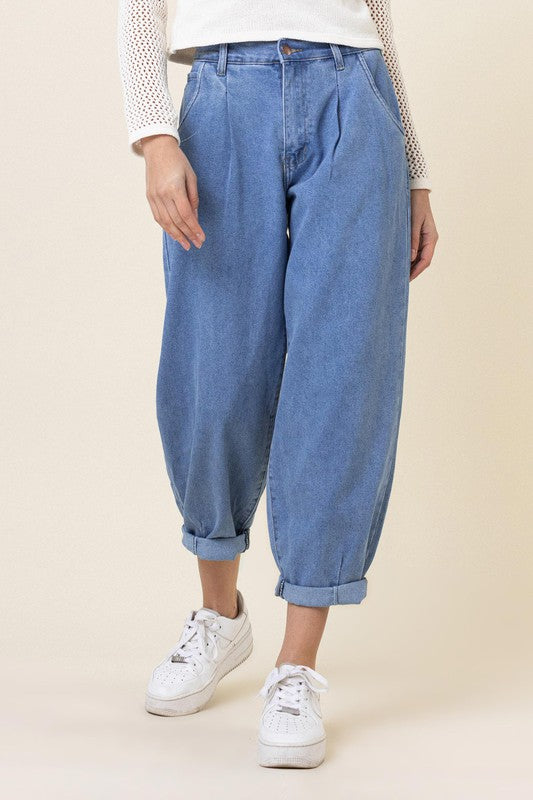 Load image into Gallery viewer, Vibrant M.i.U Slouchy High Waisted Jeans
