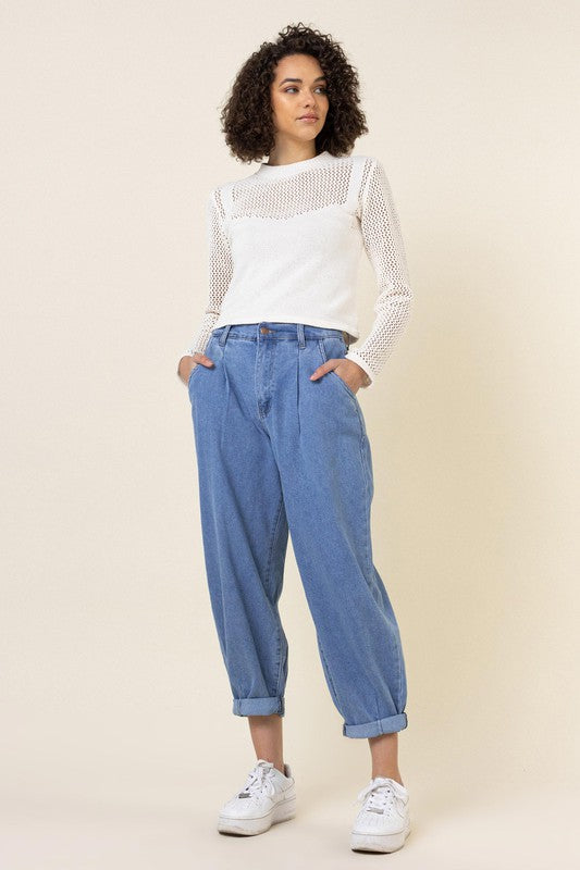 Load image into Gallery viewer, Vibrant M.i.U Slouchy High Waisted Jeans
