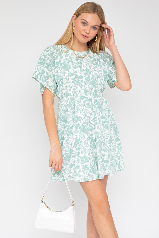 Gilli Kimono Sleeve Floral Print Dress