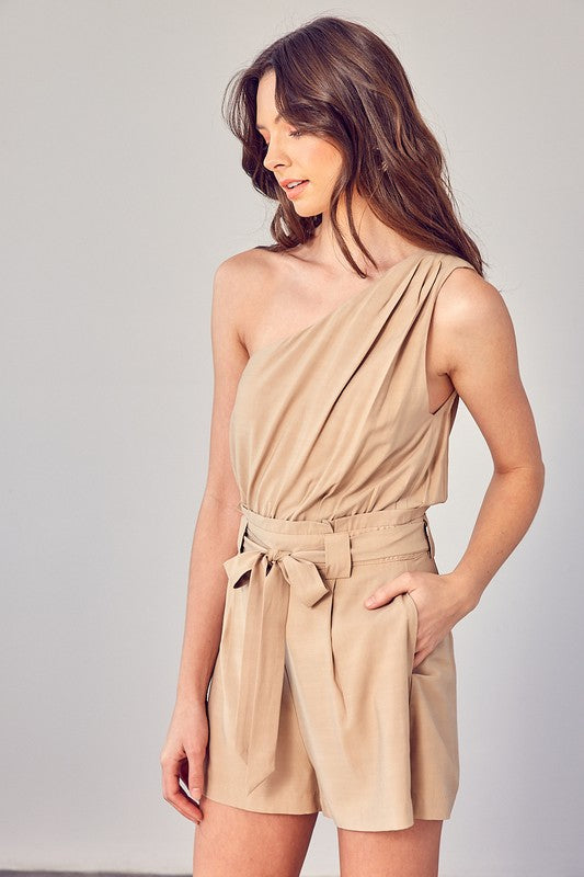 Do + Be Collection Junior One Shoulder Self Tie Romper