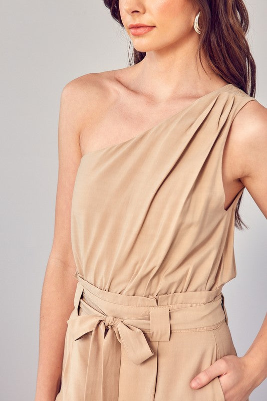 Do + Be Collection Junior One Shoulder Self Tie Romper