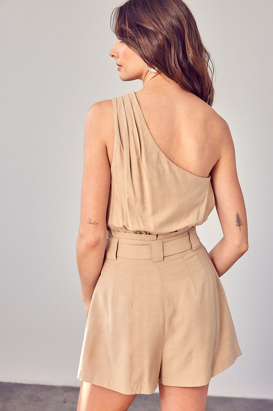 Do + Be Collection Junior One Shoulder Self Tie Romper