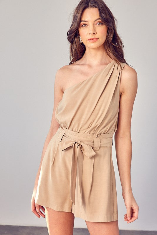 Do + Be Collection Junior One Shoulder Self Tie Romper