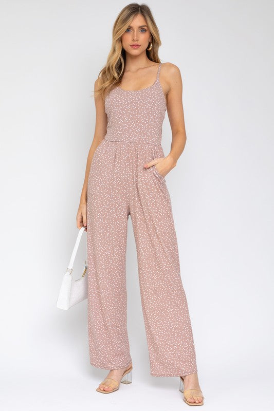 Gilli Sleeveless Scoop Neck Wide Leg Jumpsuit