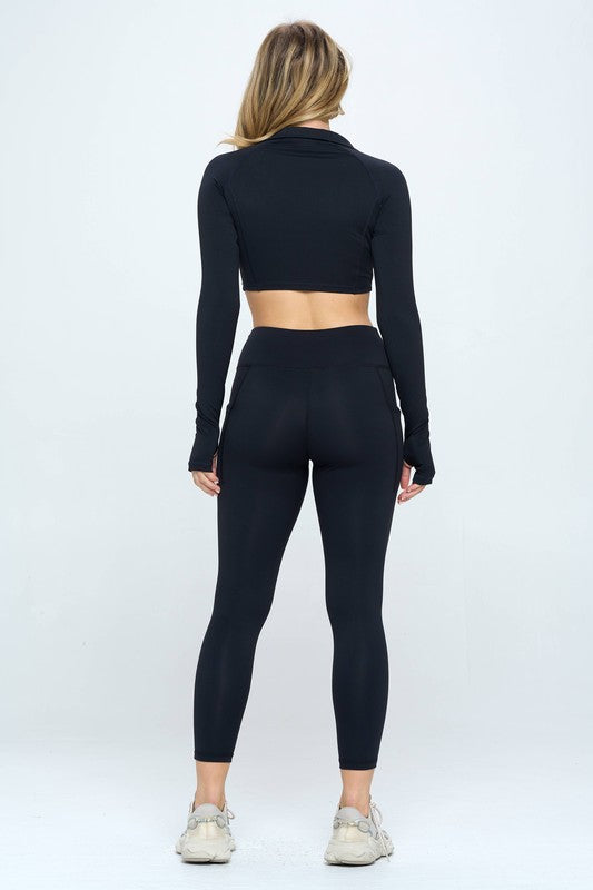 Load image into Gallery viewer, OTOS Active Long Sleeve Activewear Set Top and Leggings
