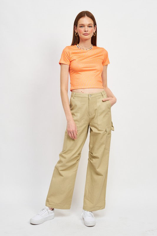 Emory Park HIGH RISE FIT CARGO PANTS