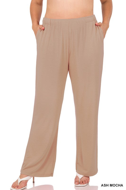 ZENANA Plus Drawstring Lounge Pants