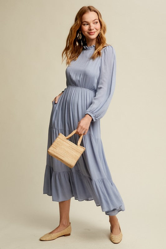 Listicle Feminine Boho Inspired Maxi Woven Dress