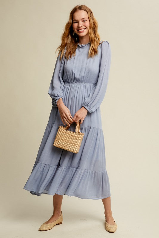 Listicle Feminine Boho Inspired Maxi Woven Dress