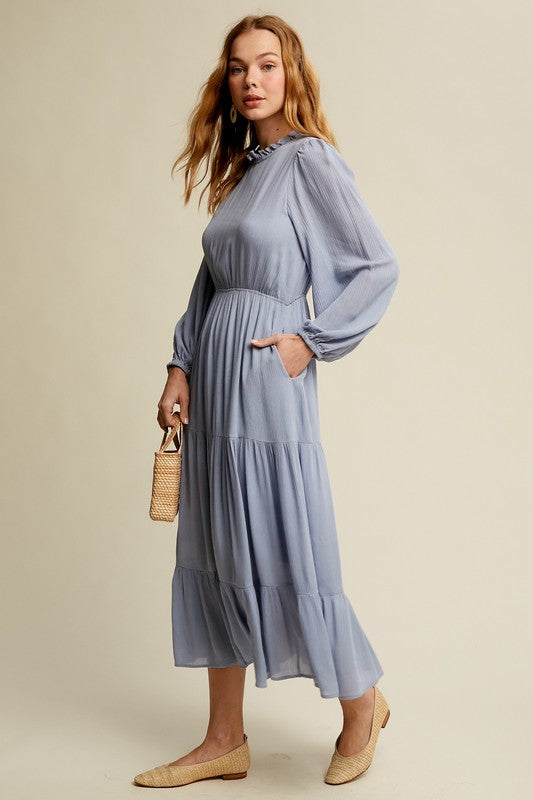 Listicle Feminine Boho Inspired Maxi Woven Dress